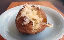 Potatoes, old, baked, flesh and skin